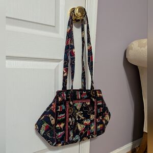 Vera Bradley Navy Multicolor Nautical-Print Shoulder Bag
